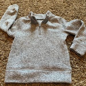 Toddler Boys 1/4 zip pullover sweater.